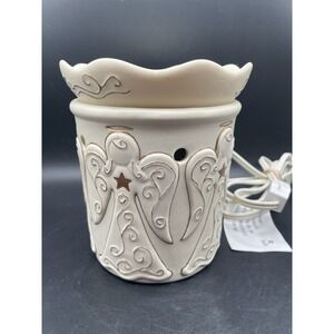 Scentsy Heavenly Angel Full Size Electric Wax Warmer Ivory Gold Retired